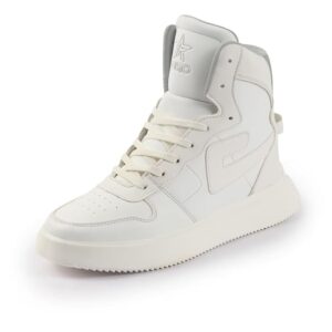 FAUSTO メンズ ハイトップ チャンキー クラシック レースアップ スニーカー｜メモリー機能付きハイアンクルスニーカー