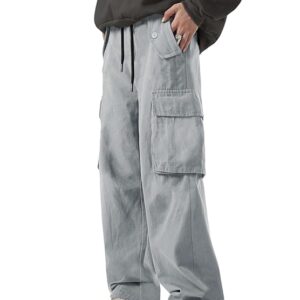 リミオ メンズ カーゴメンズ カーゴパンツ ||メンズ カーゴパンツ コットン ||男性用カーゴパンツ（カーゴパンツ-42-45）